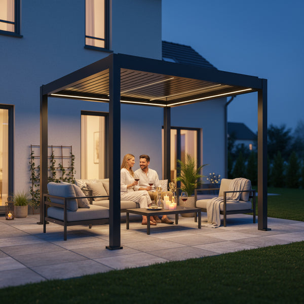 SkyPergola SkyMotion LED aluminium pergola