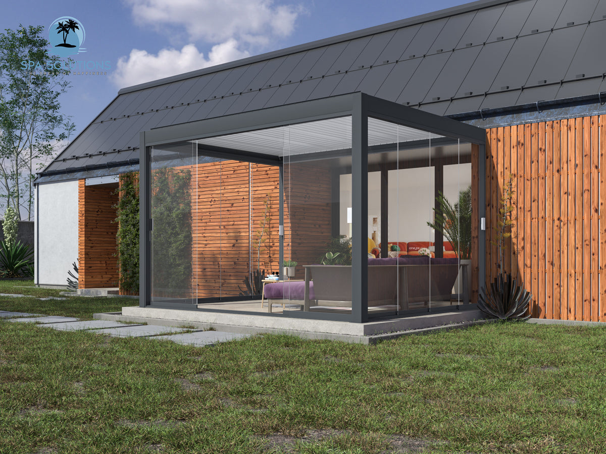 Aluminium Pergola: Vorteile einer Glaswand