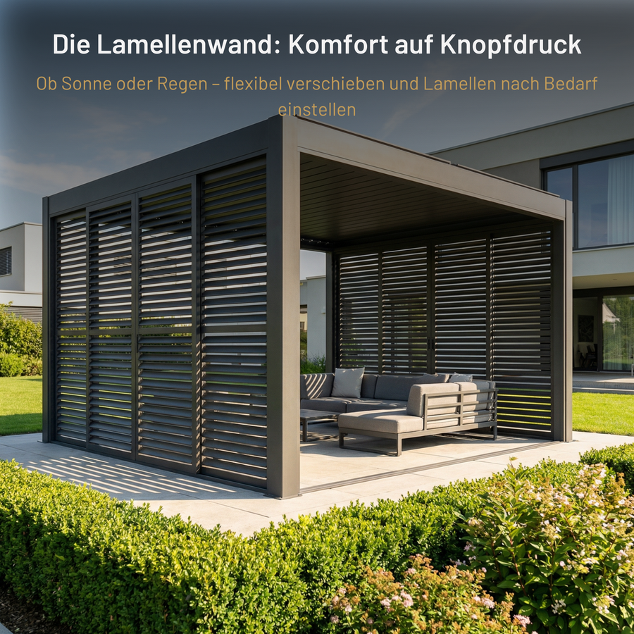 Sky Pergola Sliding Louver Wall