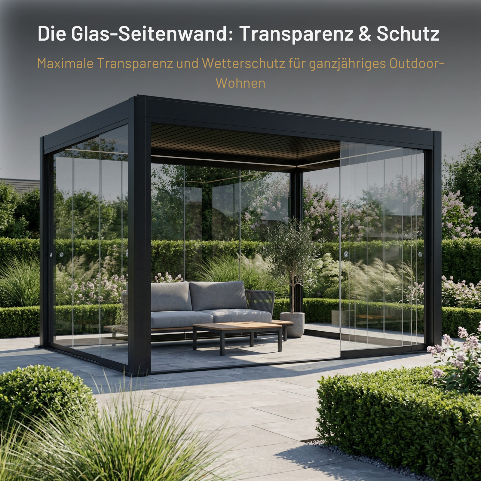 Sky Pergola Glass Side Wall