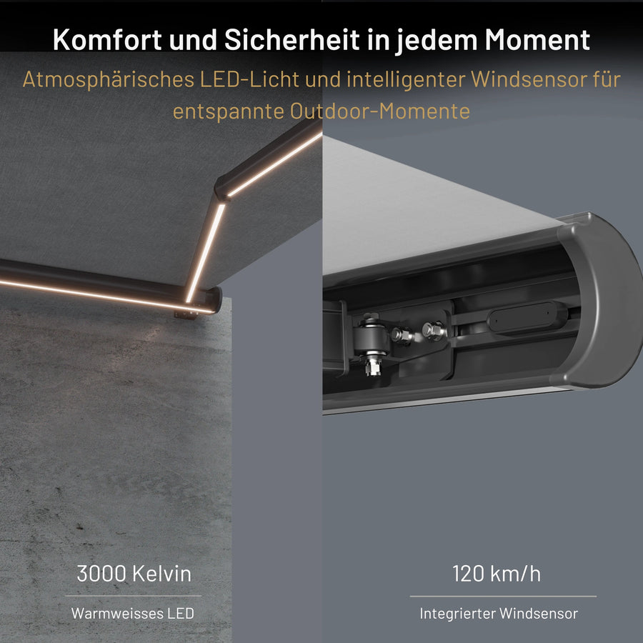 SkyPergola SkyShade LED Sonnenmarkise